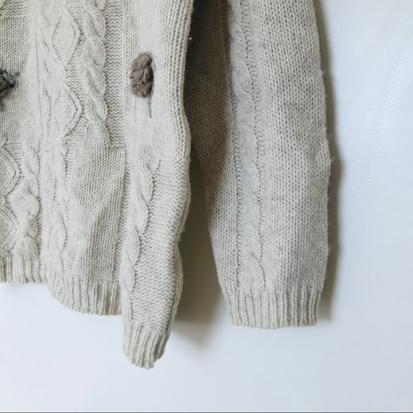 Vintage 100% Wool Cream Sheep Knit Sweater - Picture 10 of 12